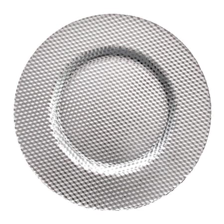 American Granby Illusion Charger Plate, Silver, 4PK 1014-2